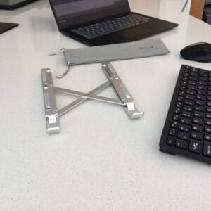 flat view of foldinex portable laptop stand