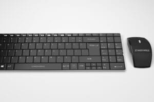 front view of keyboard and mouse set